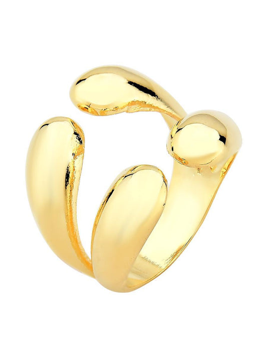 Doble Drop Ring 18K Gold Plated