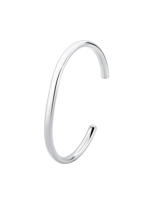 Tube Bracelet Rhodium Plated